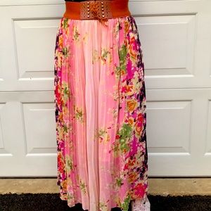 Floral boho skirt